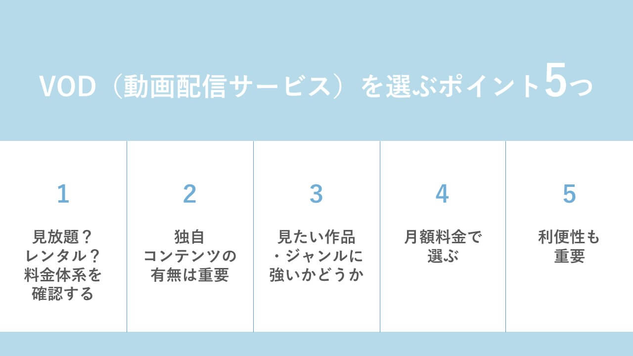 Vod 動画配信サービス 主要9社比較 おすすめや無料体験の期間 得意分野は Paranavi パラナビ